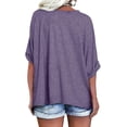 thumbnail image 2 of Sherrylily Women V Neck Oversized T Shirts Summer Short Sleeve Plus Size Casual Tops Tee, 2 of 6
