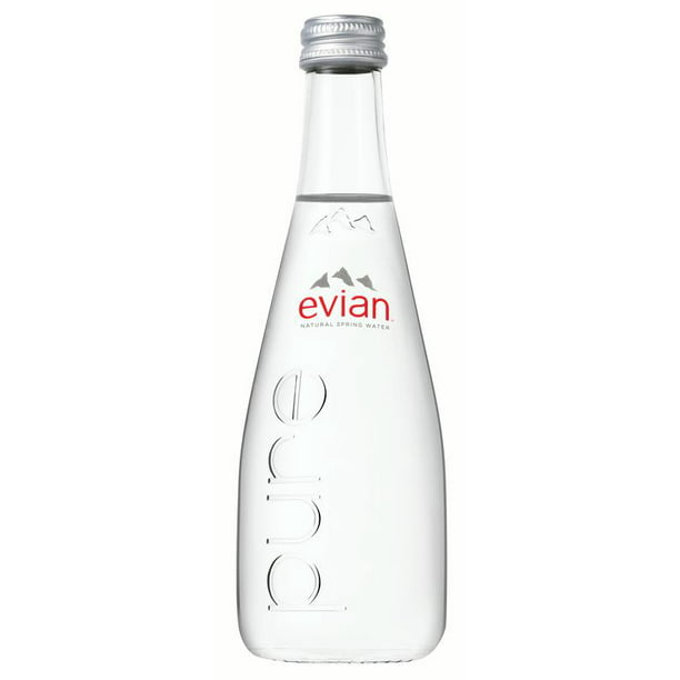 Evian Natural Spring Water, 11.1 Fl Oz, Glass, 20-Pack - Walmart.com ...