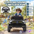 thumbnail image 4 of Funcid 24V Ride on Toys, Licensed Ford Maverick Lariat 4WD Ride on Cars with Remote Control for Kids 3-5 Aged, Single Seater Electric Car Pickup Truck with Bluetooth, Music & Large Trunk, Black, 4 of 8