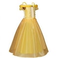 thumbnail image 3 of Girls Costumes Princess Dress Layered Off Shoulder Yellow Dress up for Party Halloween, 3 of 6