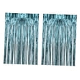 thumbnail image 4 of HOMYL 2Pcs Foil Fringe Curtains Decoration for Celebration Party Stage Performance Light Blue, 4 of 8