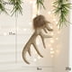 thumbnail image 1 of Adorno navideño de asta de ciervo, decoración para ventana, adorno de asta de pelo, elegante decoración para el hogar, regalo único, marco de metal, asta natural, para sala de estar., 1 of 7
