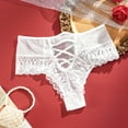 thumbnail image 6 of YueHuiYing Retro Lace Thongs For Women Plus Size Breathable Seamless Cotton Panties Tummy Control High Waisted Underwear, 6 of 9
