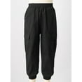 thumbnail image 4 of Kaerm Kids Boys Cargo Pants Cotton Casual Pants Drawstring Loose Jogging Bottoms Elastic Cuffed Cargo Black 12, 4 of 6