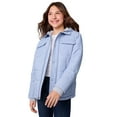 thumbnail image 2 of Free Country Girls' Trail Puffer Hoodie Shacket Cornflower S, 2 of 3