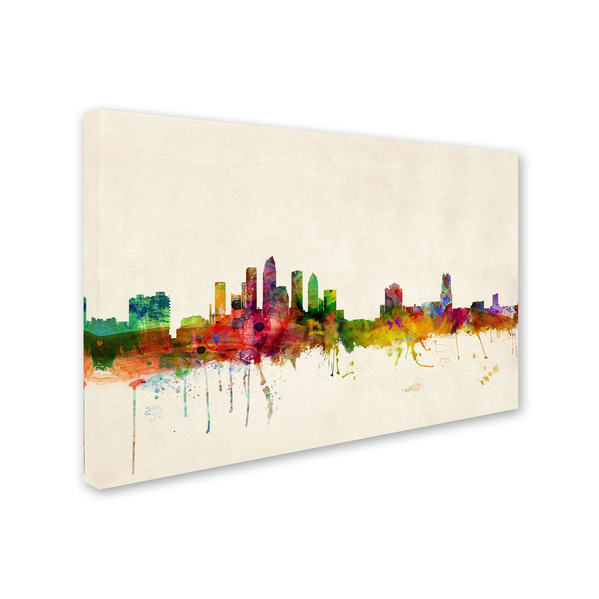 Trademark Fine Art "Tampa, Florida" Canvas Art by Michael Tompsett