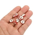 thumbnail image 4 of Unique Bargains Perles Intercalaires 10mm, 100 Pcs Perles Intercalaires en Strass Rondes en Vrac pour Fabrication de Bijoux, Rouge, 4 of 5
