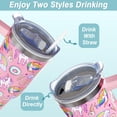thumbnail image 2 of 40 oz Unicorn Tumbler With handle and straw,Stainless Steel Cup Extra Large Vacuum Double Wall Insulated Tumblers Travel Mug,Hot and cold beverages Car Cup, 2 of 5
