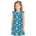 thumbnail image 1 of Balery Daisies Flowers Camisón de princesa para niñas, pijama de algodón con mangas abullonadas, suave y bonito.-Medium, 1 of 6