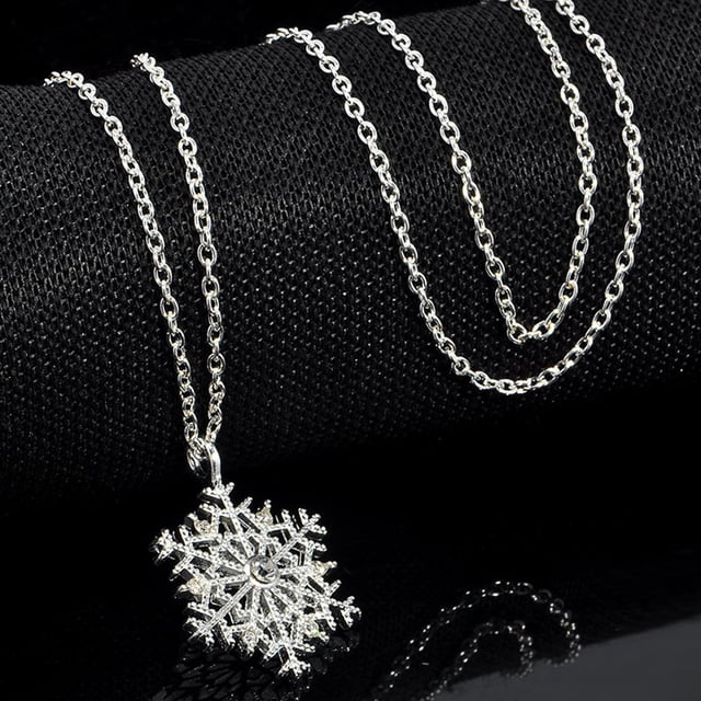 Collier Pendentif Flocon de Neige Mode Ras-du-Cou Femmes Bijoux de Noël Collier de Noël avec Initiales Colliers Extra Longs pour Femmes Colliers pour Femmes Chaîne de Collier Femme Tendance Collier de Perles Superposé Lot de