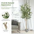 thumbnail image 6 of Gymax Artificial Olive Tree 6 FT Tall Faux Olive Plants for Indoor and Outdoor, 6 of 9