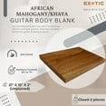 thumbnail image 6 of Exotic Wood Zone | Exotic African Mahogany/Kaya Electric Guitar Wood Body Blanks | 21" x 15" x 2" - 2 pcs, 6 of 6