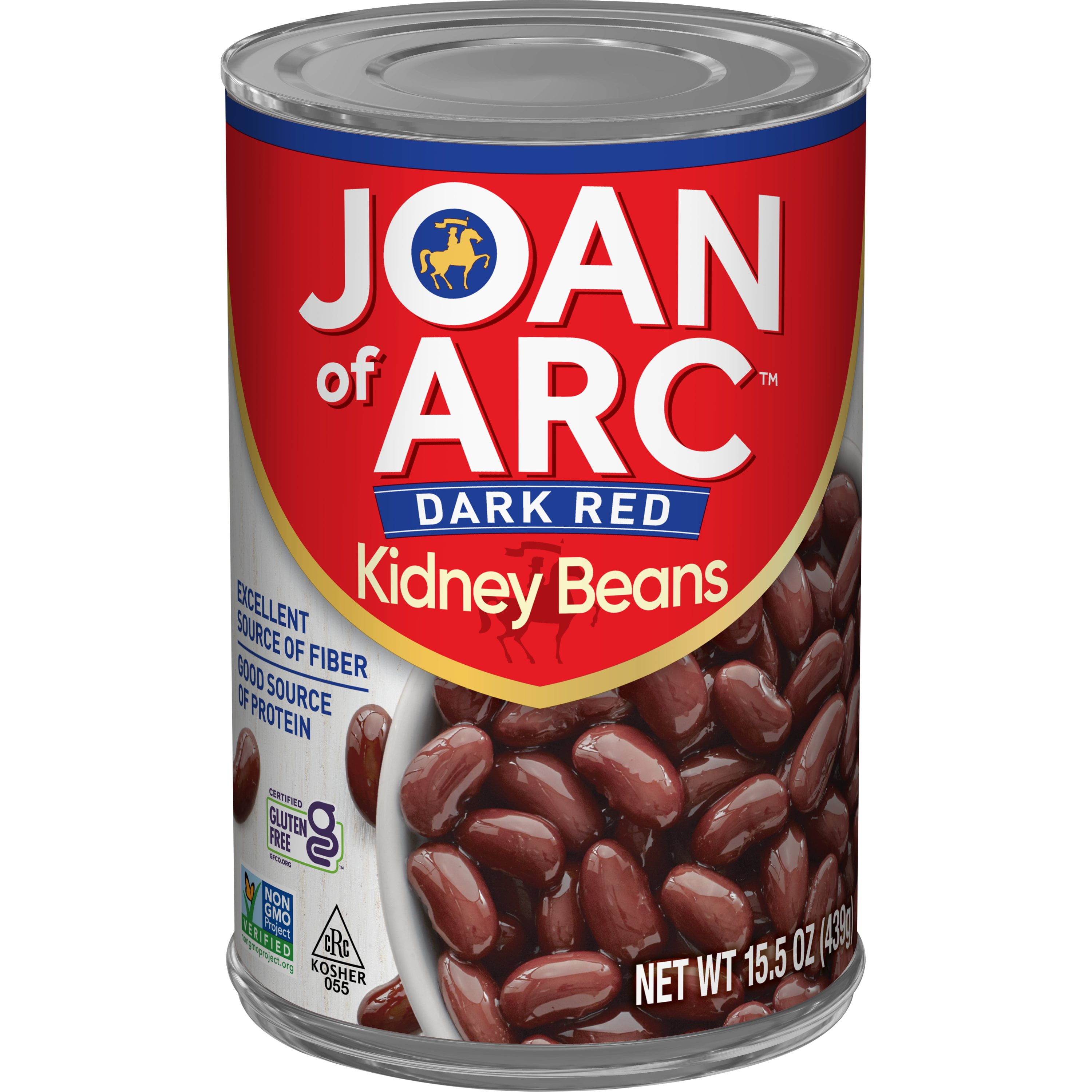 (12 pack) Joan of Arc Dark Red Kidney Beans, Gluten-Free, 15.5 oz Can