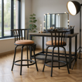 thumbnail image 1 of Homy Casa Ensemble de 2 Tabourets de Bar Réglables avec Dossier et Coussin Confortable pour Studio de Photographie, Station de Maquillage et Bureau de Contrôle d'Éclairage, 1 of 5