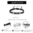 thumbnail image 2 of 2 Pieces Pack Stainless Steel Square Tag Charm Adjustable Braided Rope Bracelet Funeral Urns Bracelet s for Cremation Ashes Holder Memorial Jewelry For Men Women  - Always in My Heart, 2 of 5