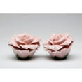 thumbnail image 3 of Handcrafted Ceramic Pink Rose Salt and Pepper Shakers 2.5in Elegant, 3 of 3