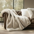 thumbnail image 5 of EVERGRACE Luxury Soft Faux Chinchilla Fur Throw Blanket for Couch, Warm Thick Heavy Winter Throw Blanket 1220GSM for Bed, Fluffy Cozy Mink Blanket with Reversible Velvet, Birch Mink, 60''x80'', 5 of 8