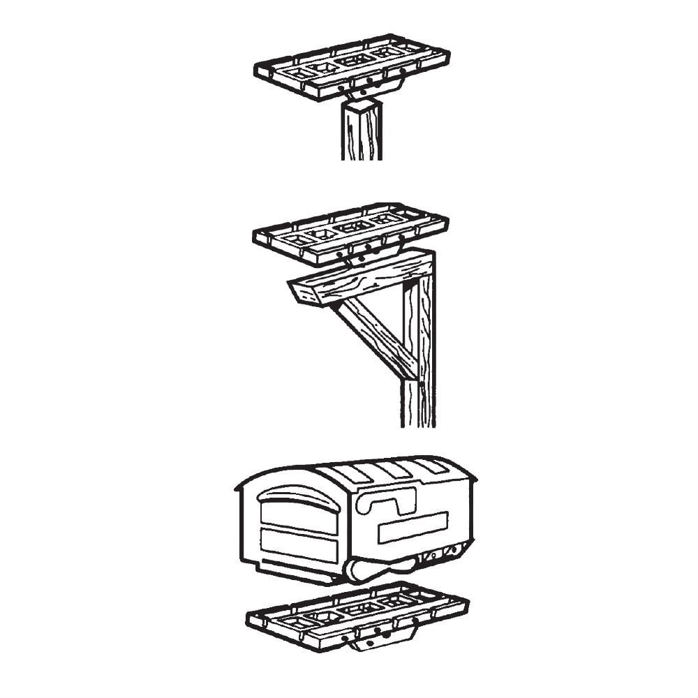 Gibraltar Mailboxes Patriot Large Capacity Rust-Proof Plastic Black, Post-Mount Mailbox, GMB515B01