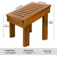 Utoplike Luxury Grade A Teak Wood Small Foot Stool for Bathroom
