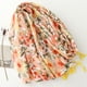 thumbnail image 2 of Bufanda bohemia para mujer, ligera, con estampado floral, chal con flecos, moda otoño-invierno, 2 of 7