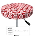 thumbnail image 4 of Susaid Snowflakes Print Elastic Bar Stool Cover Personalized Washable Stool Cover for Barbershop Home Bar Kitchen-12 inch, 4 of 7