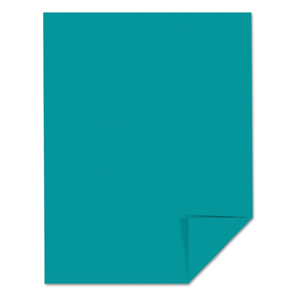 Astrobrights 21855 8.5 in. x 11 in. 65 lbs. Cover Weight Color Cardstock - Terrestrial Teal (250/Pack)