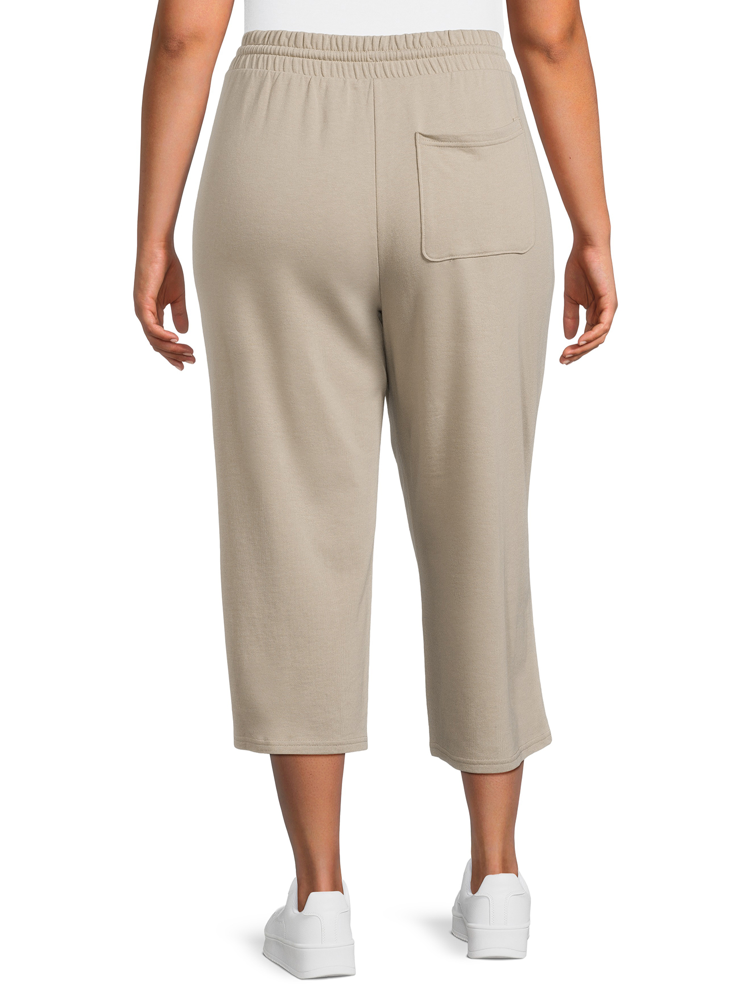 Terra & Sky Women's Plus Size Pull On French Terry Cloth Capris, 22 ...