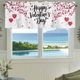thumbnail image 3 of Happy Valentines Day Farmhouse Short Window Curtain Valances, Red Love Branches Spring Rod Pocket Kitchen Valances for Living Room Bedroom Bathroom Cafe 54" x 18", 3 of 8