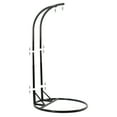 thumbnail image 3 of LeisureMod 2 Person Wicker Egg Chair Outdoor Indoor Bedroom Patio Hanging Lounge Swing Hammock Chairs with Black Stand and UV Resistant Cushions (Taupe), 3 of 13