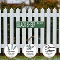 thumbnail image 4 of Metal Sign Black Sheep Blvd Vintage Signs Retro Tin Signs Plaque Aluminum Street Sign For Bedroom Kitchen Garden Wall Pub Club Coffee Hanging Sign Decor 4X16 Inches, 4 of 7