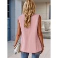 thumbnail image 5 of Women'S Summer Sleeveless Vest Tops Fashion Casual Work Office with Pockets Pink XXXL, 5 of 7