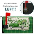 thumbnail image 2 of Happy St. Patrick''s Day Truck Magnetic Mailbox Cover,St. Pat''s Pickup Holiday Magnetic Mailbox Cover Standard Size 18x21in Green Buffalo Plaid Mailbox Wraps Post Letter Box Cover for Outside, 2 of 6