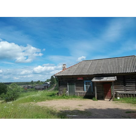 LAMINATED POSTER Summer Buildings Russia Log Cabin Nature Outside Poster Print 24 x