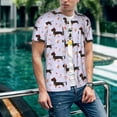 thumbnail image 6 of Lsque Dachshund Dog Pattern Mens Polo Golf Shirts Funny Graphics Shorts Sleeve Button Shirts Baseball T-shirt-3X-Large, 6 of 7