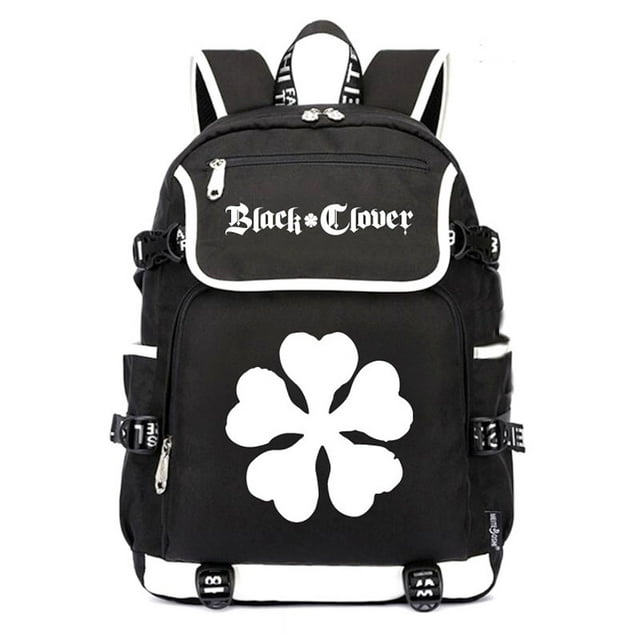 Mochila escolar de anime Backpack Blacks Clovers para adolescentes, niños y niñas