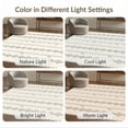 thumbnail image 7 of ODIKA 6'x9' Seaglass And Taupe Geometric Stripe Design Washable Area Rug Elegant Pattern with Modern Accents Non-Slip, Easy Care, for Family Room, Living Mater Bedroom, 7 of 7