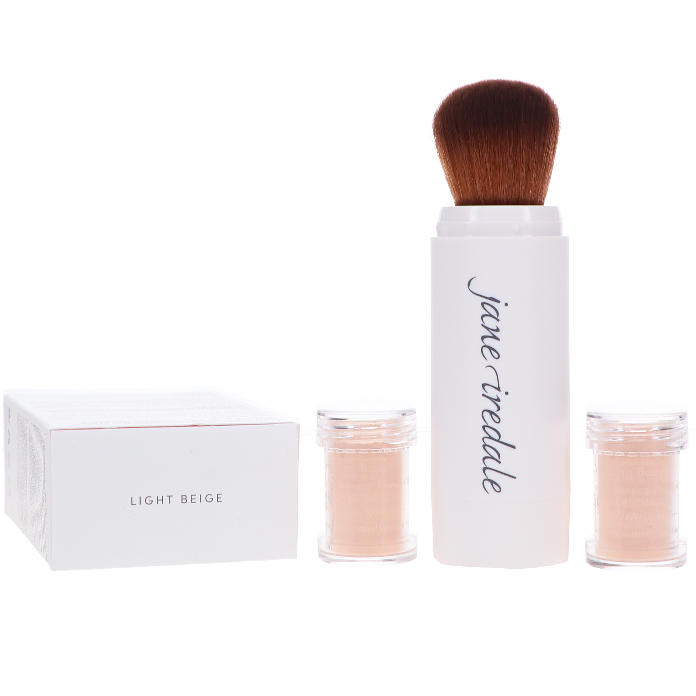 jane iredale Amazing Base Loose Mineral Powder Refillable Brush Light Beige 0.18 oz