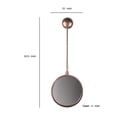 thumbnail image 4 of Benzara BM202263 Metal Frame Round Wall Mirror with Attached Rope Hanging, Copper - Small, 4 of 4