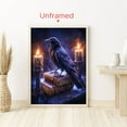 thumbnail image 4 of Raven With Candles Gothic Victorian Crow Dark Academia Halloween Art Poster Vintage Poster Canvas Print Gothic Spooky Funny Aesthetic Room Decor (SKU2,8 x12inch=(20 x30 cm),Unframed), 4 of 4