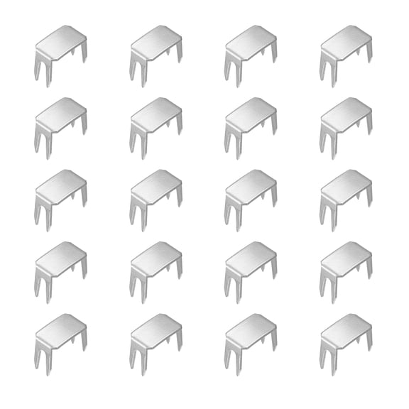 Unique Bargains Zipper Stoppers Top & Bottom Stops for Bag Zippers Rescue Repair 5x3mm