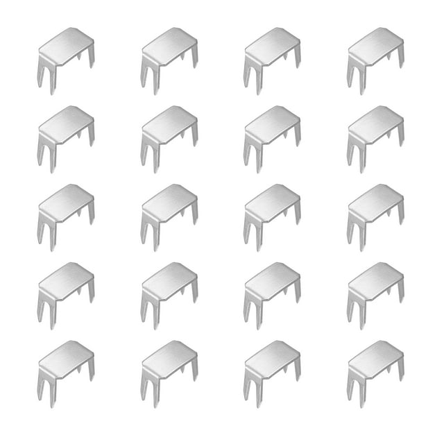 Unique Bargains 20Pack Zipper Stoppers, #3 Top & Bottom Stops for Rescue Repair, Silver Tone