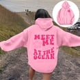 thumbnail image 4 of Cnbwig Hoodies for Teen Girls Trendy Graphic Letter Printed Hooded Pullover Drop Shoulder Loose Sweatshirt for Winter Season Hoodies Fall Coat Pink XL, 4 of 7