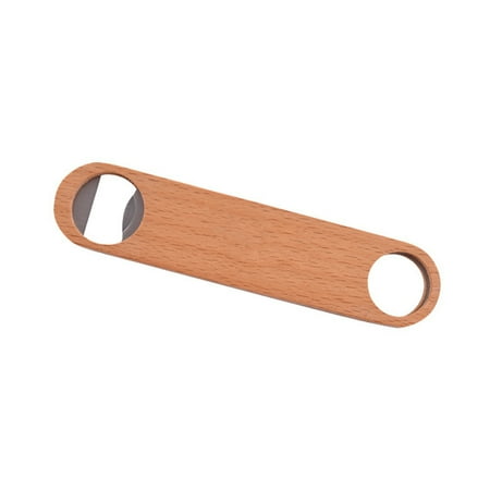 

Sofullue Wood Flat Beer Bottle Opener Vintage Wooden Handle Wine Beer Openers Kitchen Bar