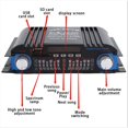 thumbnail image 5 of Amplificador Bluetooth HIFI Amplificador de Sonido de Audio Digital de 4 Canales Radio FM Soporte MP3 USB SD de Audio Doméstico, Enchufe de la UE, 5 of 5