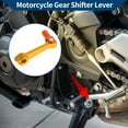 thumbnail image 2 of Folding Motorcycle Gear Shifter Lever for Bosuer M5 Aluminum Alloy Pedal Shift Lever Arm Gold Tone Orange, 2 of 6