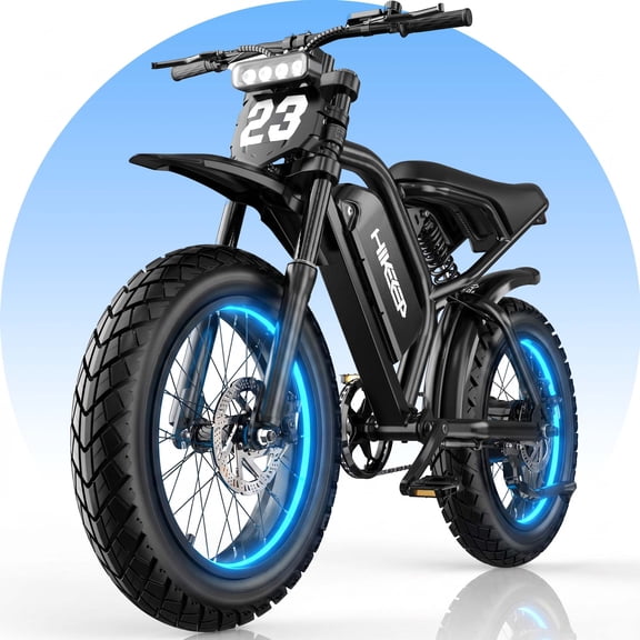 HeloKeep Electric Bike for Adults, 1500W Peak, 20"x4" Fat Tire Off-Road Electric Mountain Bike, 48V 17.5Ah Removable Battery UL 2849 Certified, Full Suspension, 30 MPH