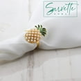 thumbnail image 3 of Servette Home Gold Napkin Metal Rings Pineapple with Pearls - Set of 2, Weddings, 3 of 5