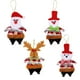 thumbnail image 2 of Adornos navideños, Juego de 4 colgantes para árbol de Navidad: muñeco de nieve anciano, colgante decorativo de poliéster., 2 of 8