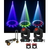 (2) Chauvet DJ Intimidator Beam 140SR DMX Moving Head Lights+Cables+Remotes+Cart