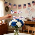 thumbnail image 4 of EGNMCR Décorations du Memorial Day, Décorations du 4 Juillet Patriotiques Pics à Gâteau du 4 Juillet 12 Pcs Rouges Blancs Bleus Drapeaux Cure-Dents de la Fête de l'Indépendance pour Cupcakes hors-D'œuvre Décoration de Fête insertion de Drapeaux en Papier, 4 of 6